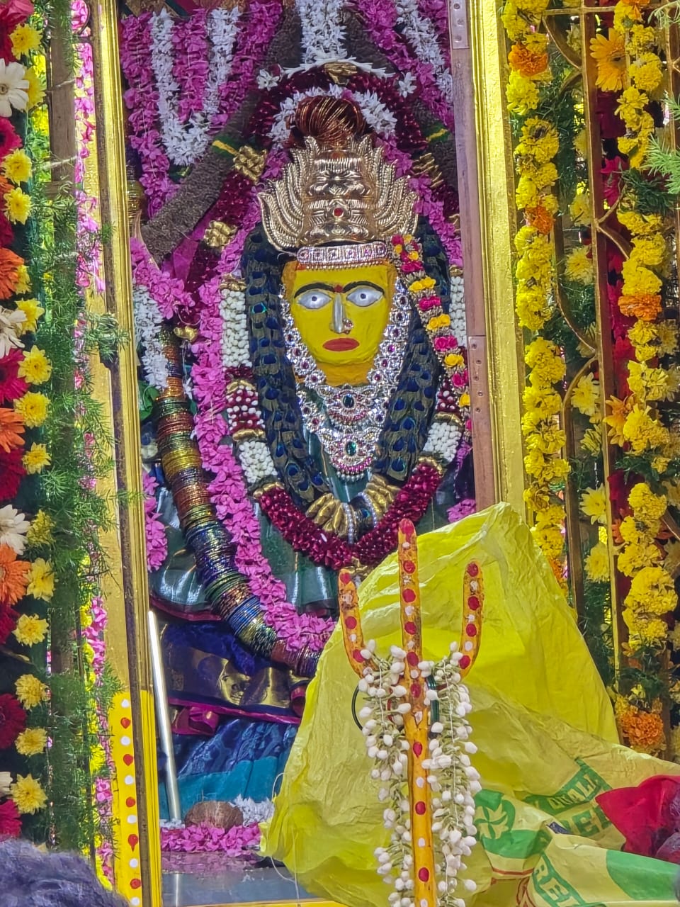Close darshan of Amma varu alankaram