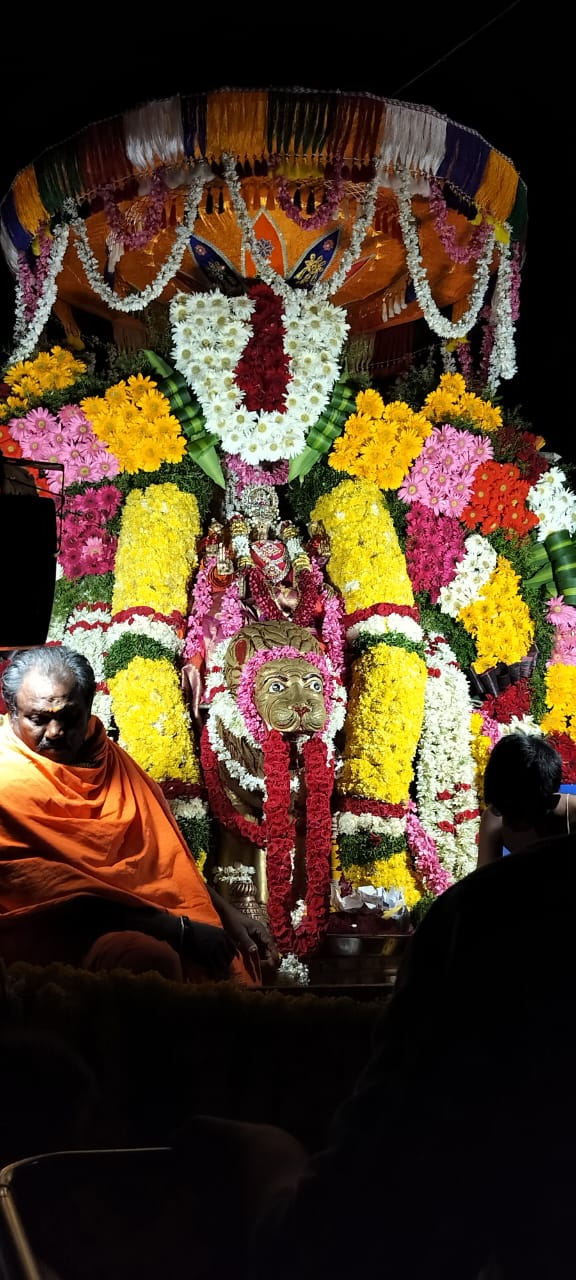 Close view of night flower alankaram